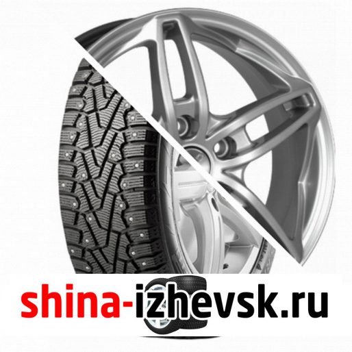 Колесо в сборе Pirelli Winter Ice Zero 225/65 R17 T 106 + СКАД Турин 7xR17 5×114.3 ET39 DIA60.1 Серебристый в Ижевске